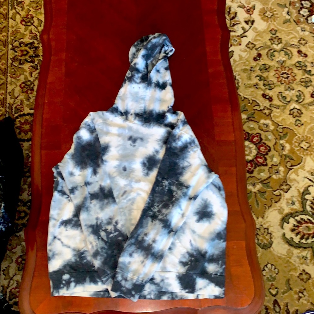 Blue and white,hoodie